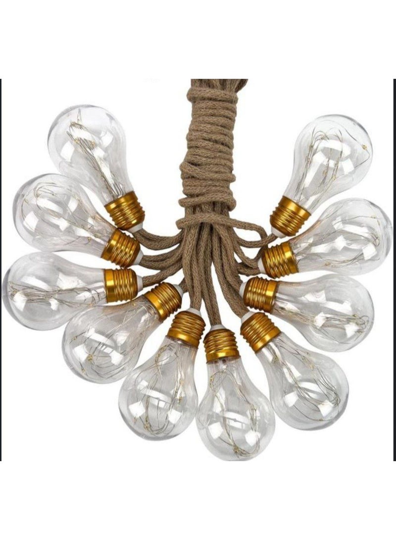 10 LED Filament Clear Warm WARM String Rope String Lights - Image 1